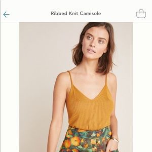 By Anthropologie ribbed knit camisole